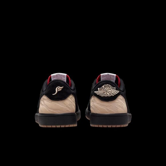 Air Jordan 1 Sz 12.5 Black/Tan/Red Rare Retro Nike Solefly - DN3400 001 Exc Cond - Picture 4 of 13